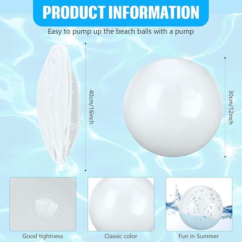 4 Pcs 12 Inch Solid Red Beach Balls Inflatable Beach Balls Bulk Large Blow up Pool Game Toys for Summer Beach in Kuwait