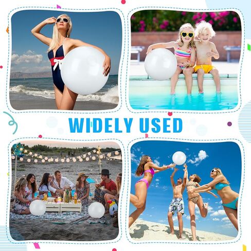 4 Pcs 12 Inch Solid Red Beach Balls Inflatable Beach Balls Bulk Large Blow up Pool Game Toys for Summer Beach in Kuwait
