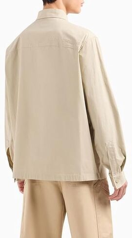 A｜X ARMANI EXCHANGE Men's Long Sleeve Front Pocket Overshirt. Loose Fit in Saudi Arabia