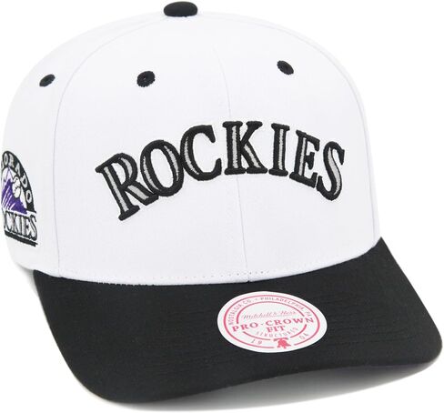 Mitchell & Ness Colorado Rockies Cooperstown MLB Evergreen Pro Snapback Hat Cap - White in Saudi Arabia