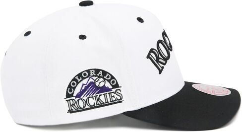 Mitchell & Ness Colorado Rockies Cooperstown MLB Evergreen Pro Snapback Hat Cap - White in Saudi Arabia