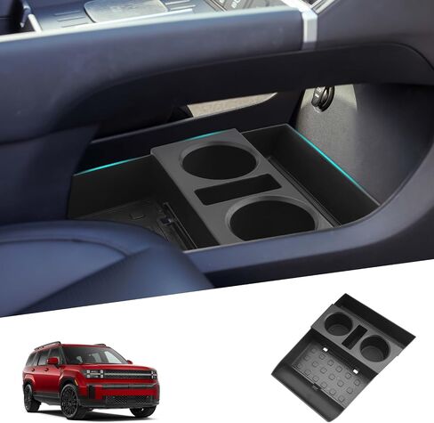 SHAOHAO for 2024 Hyundai Santa Fe Under Console Organizer Tray, for 2024 Hyundai Santa Fe SE, SEL, XRT, Limited, Calligraphy Lower Organizer Insert Storage Box Easy Removal Santa Fe 2024 Accessories in Saudi Arabia
