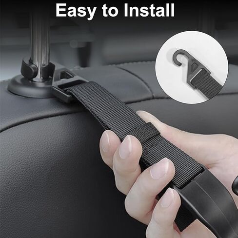 4 عبوات من خطافات مسند الرأس لمقعد السيارة قابلة للتعديل، منظم خطافات حامل مسند الرأس لتخزين السيارة العالمي، ملحقات داخلية متينة لشماعة المقعد الخلفي للمظلة وحقيبة اليد والمحفظة والمعطف in Kuwait