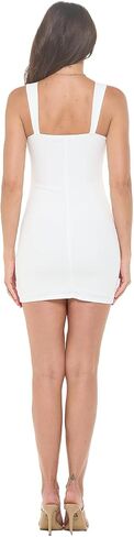 Women's Sleeveless Mini Cocktail Dress, Square Neck Bodycon Sexy Going Out Party, Trendy Spring Summer 2024 in Saudi Arabia