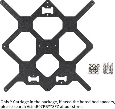 FYSETC 3D Printer Prusa i3 MK3S+ Upgrade Y Carriage Anodized Aluminum Plate Support Bracket Heated Bed Accessories for Prus-a i3 MK3 MK52/ Vorn Switchwire Hotbed 220x220x6mm -Black in Saudi Arabia
