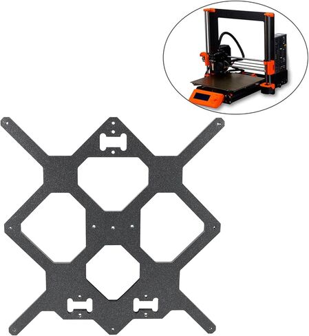 FYSETC 3D Printer Prusa i3 MK3S+ Upgrade Y Carriage Anodized Aluminum Plate Support Bracket Heated Bed Accessories for Prus-a i3 MK3 MK52/ Vorn Switchwire Hotbed 220x220x6mm -Black in Saudi Arabia