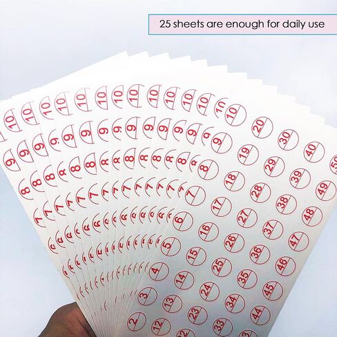 Color Number Stickers, 546 Labels for Diamond Painting Accessory Storage Box, Self Adhesive Diamond Painting Tools Kits for Adults and Kids (5 Sheets) in Saudi Arabia
