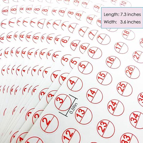 Color Number Stickers, 546 Labels for Diamond Painting Accessory Storage Box, Self Adhesive Diamond Painting Tools Kits for Adults and Kids (5 Sheets) in Saudi Arabia