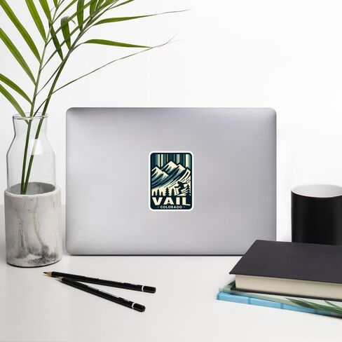 Vail Colorado Sticker Adventure Souvenir Decal Vinyl Small Waterproof for Water Bottle Mug Passport Scrapbook Notebook Laptop Tumbler Skateboard Computer Phone 4" in Saudi Arabia