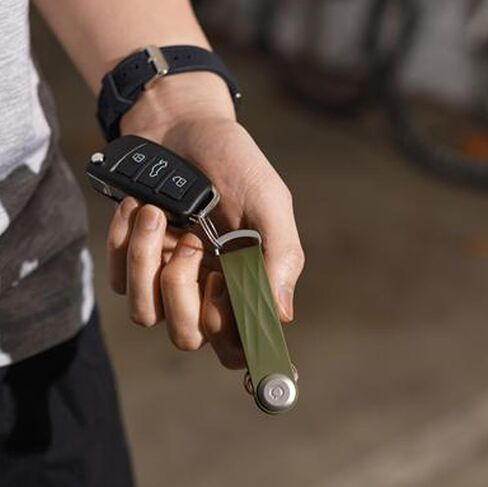 Orbitkey Active Rubber Key Organizer | Weather Resistant, Stainless Steel Locking Mechanism, Slim & Quiet Profile | Holds up to 7 Keys, Midnight Blue in Saudi Arabia