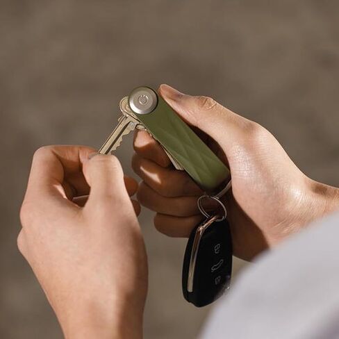 Orbitkey Active Rubber Key Organizer | Weather Resistant, Stainless Steel Locking Mechanism, Slim & Quiet Profile | Holds up to 7 Keys, Midnight Blue in Saudi Arabia