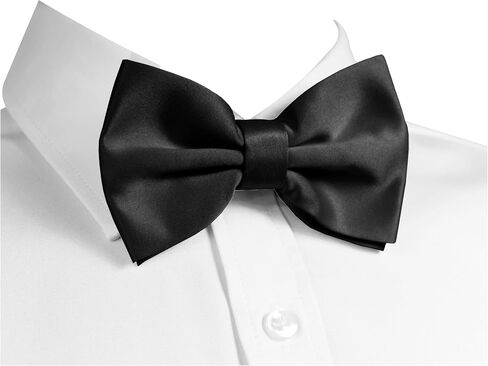 trilece Bow Ties for Men - Men's Solid Pretied Clip on Bowties for Formal Wear - Adjustable Bow Tie - Bow ties for Woman in Kuwait