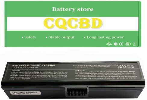 PA3928U-1BRS PABAS248 Battery for Toshiba Qosmio X770-107 X770-BT5G24 X775 X775-3DV80 X770-11C X770-BT5G2 X775-Q7270 X775-Q7275 X775-Q7380 Series (14.4V 5200mAh 8cell) in Saudi Arabia