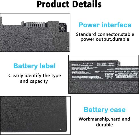 TA03XL Laptop Replacement Battery for Hp EliteBook 755 G4 840 G4 848 G4 850 Series HSTNN-IB7L 854047-1C1 854108-850 996QA101H TA03051XL HSTNN-172C-4 HSTNN-175C-5 HSTNN-I72C-4 11.55V 51WH in Saudi Arabia
