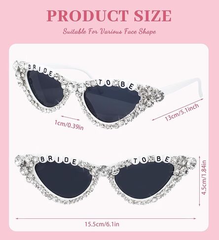 Bride Sunglasses for Bachelorette White Heart Glasses for Bride to Be Gift, Bachelorette Accessories Party Favors in Saudi Arabia