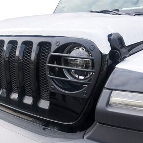 Black Plastic Front Bumper Fog Headlight taillight Cover Trims for 2018-2023 Jeep Wrangler JL Accessories (Headlight Protector)