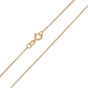 Jewelry America 14k Yellow Gold, White Gold, or Rose Gold 0.5mm Dainty Rolo Cable Chain Chain Necklace with Spring Ring Clasp