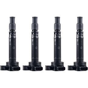 MAS Set of 4 Ignition Coils Pack Compatible with 2000-2004 Toyota Tacoma 2.4L 2.7L Replacement for UF323 C1305 90919-0223