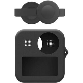 Camera Silicone Cover, Soft Silicone Lens Cover Housing, Silicon Lens Cap Protective Cover Case Replacement Accessories with Adjustable Lanyard, for Max Camera Body