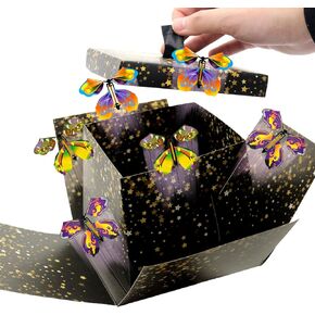 Flying Butterfly Surprise Box Exploding Gifts Box with Butterflies Butterfly Explosion Box Surprise Cake Explosion Box, DIY Butterfly Pop Up Box for Birthday Mothers Day