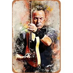 Bruce Springsteen Plaque Poster Metal Portrait Poster Retro Wall Tin Sign Vintage Sign for Home Bar Pub Wall Decor 8x12 inch in Saudi Arabia