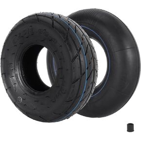 3.00-4 Tire Tube,RUTU 9X3.50-4 10X3.0 City Road Tread Tires and Tubes with TR87 Bent Valve for Scooter Electric Trike Pressure Washer