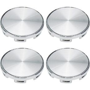 53mm Wheel Rim Hub Center Covers Center Caps Replacement Compatible with Chevrolet if Applicable 50mm Lug to Lug Dia (Chrome Base & Chrome Sticker) - 4Pcs