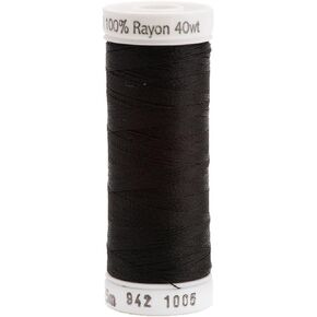 Sulky 942-1005 Rayon Thread for Sewing, 250-Yard, Black
