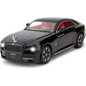 BDTCTK Compatible for 1:24 Spectre Model Car, Diecast Collectible Pull Back Toy Car with Sound and Light for Adults Kids Boys Girls, Gift Black