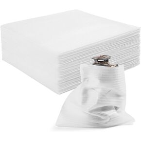 100 Pack Cushion Foam Wrap Pouches,12x12 inch Foam Pouches for Safeguarding Mugs,Cups,Glasses,China and Dishes - Ideal Packing Supplies for Moving and Storage