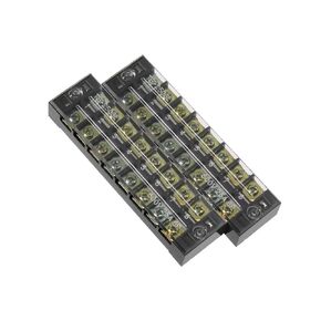 uxcell 2 Pcs Dual Rows 8 Positions 600V 25A Cable Barrier Block Terminal Strip TB-2508L