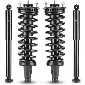 Rear & Front Struts w/Coil Springs Shock Absorbers for Buick Rainier 2004-2007, Trailblazer EXT/GMC Envoy 2002-2009, Isuzu Ascender 2003-2008, Saab 9-7X 2005-2008, Bravada SSR Replace for 171341 37241