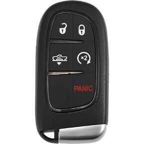 X AUTOHAUX 433MHz GQ4-54T Replacement Smart Proximit Keyless Entry Remote Key Fob Alarm for Dodge for Ram 1500 2500 3500 2013-2019 Air Suspension Truck 2013-2018 5 Buttons 46 Chip