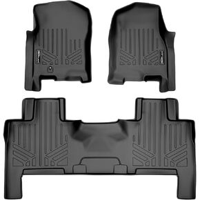سجادات أرضية MAXLINER مجموعة بطانة مكونة من صفين باللون الأسود متوافقة مع 2007-2010 Ford Expedition/Lincoln Navigator (جميع الموديلات بما في ذلك EL وL)
