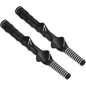 PATIKIL Golf Club Training Grip, 2 Pack Left Handed Teaching Practice Swing Non-Slip Auxiliary Aid Correction for Golf Trainer Beginner, Black