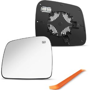 for 2011-2020 Jeep Grand Cherokee Driver Side Mirror, Replacement for 2014-2019 Dodge Durango Left Side Exterior Mirror Glass, Heated, Chrome Rear View Mirror with Backing Plate