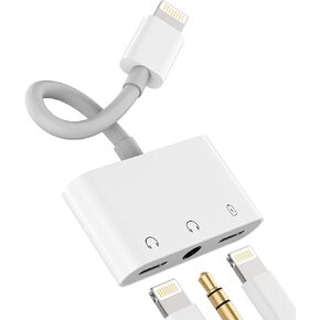 Zoyuzan iPhone Headphone Adapter, Compatible with Lightning and 3.5mm Audio Jacks, Supports High Fidelity Audio, Wide Compatibility with All iOS Devices