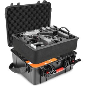FPVtosky Hard Case for DJI Avata 2 Drone/Fly More Combo, Waterpoof Avata 2 Carrying Case Bag, Fits DJI Goggles 3, RC Motion 3 & DJI FPV Remote Controller 3 Accessories[CASE ONLY]