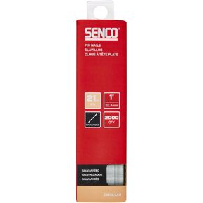 SENCO ZX13EAAR 1" 21 Gauge Pin Nails, Galvanized Finish 2,000 Count Pack