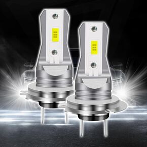 2 PCS Car H7 LED Bulbs, 6000K Super Bright LED Fog Light Bulb, Plug and Play Daytime Running Lights, Automotive Lighting Accessories for Cars, Trucks and Vans