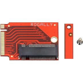 for Asus Rog Ally Handheld Conversion 2230 to 2280 SSD Hard Drive Expansion High Capacity Board NVME M-Key NGFF M.2 PCIE 4.0 3.0 Gold Finger Adapter 90 Degree Upgrade Converter Red