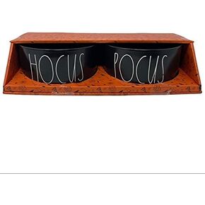 RAE DUNN BY MAGENTA Halloween Hocus and Pocus Dog Food Bowls - 2-Pack