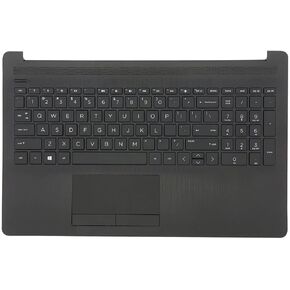 Replacement for HP Laptop 15-DA 15-DB 15T-DA Upper Case Palmrest Touchpad Keyboard Assembly L20387-001 AP29M000400 Jet Black