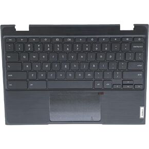 Replacement for Lenovo 100e Chromebook 2nd Gen 81MA Laptop Upper Case Palmrest Keyboard Touchpad Assembly Part 5CB0T79741 Black