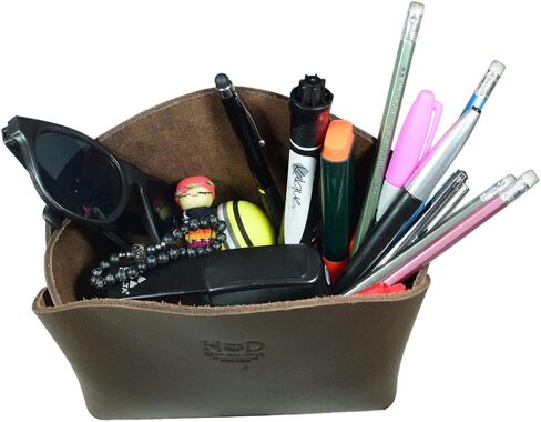 Hide & Drink, Thick Leather Desk Bowl, Cash Holder, Key Organizer, Home & Office Accessories, Handmade Includes 101 Year Warranty :: Bourbon Brown in Saudi Arabia