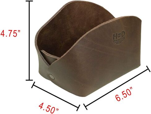 Hide & Drink, Thick Leather Desk Bowl, Cash Holder, Key Organizer, Home & Office Accessories, Handmade Includes 101 Year Warranty :: Bourbon Brown in Saudi Arabia