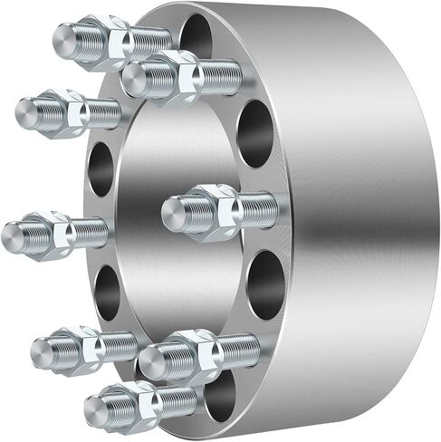 ECCPP 2 قطعة 3 بوصة 75 مم 8 محولات فواصل عجلة العروة 8x6.5 إلى 8x6.5 8x165.1 مم إلى 8x165.1 مم 125 مم CB يناسب F250 لF350 Econoline لذاكرة الوصول العشوائي 2500 3500 بشكل مزدوج مع صواميل العروة 9/16x18 in Saudi Arabia