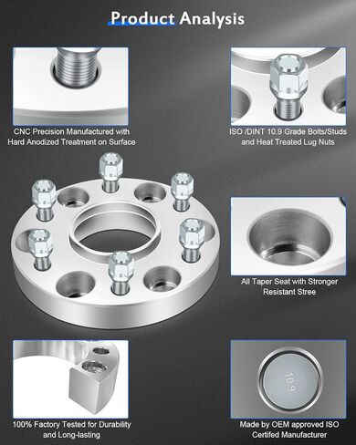 ECCPP 2 قطعة 6 العروة 6x139.7 مم فواصل العجلات 1 بوصة 6x5.5 إلى 6x5.5 12x1.25 متوافقة مع 2004-2010 لإنفينيتي QX56 2005-2015 لنيسان أرمادا 2004-2018 لنيسان تيتان in Saudi Arabia