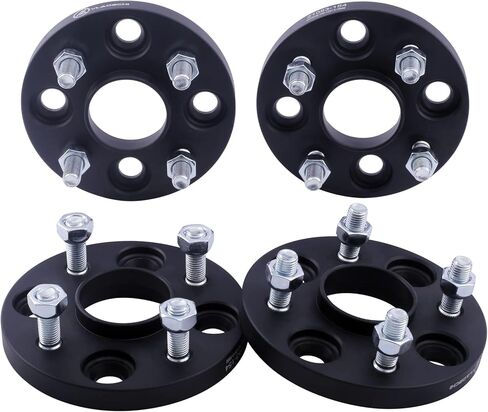 VLAOSCHI Black Forged 4x100 Hubcentric Wheel Spacers 1 Inch with 12x1.5 Studs 56.1mm Hub Bore Compatible with Honda EF EG EK EJ EP 4 Lug for 1979-2005 Civic |1982-1989 Accord |2001-2020 Fit -Pack of 4 in Kuwait