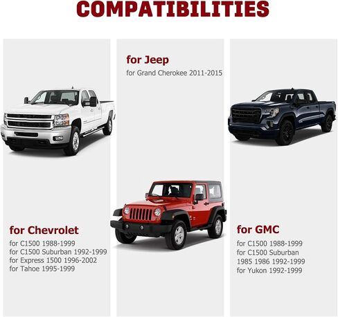 فواصل عجلات 5 × 5 لسيارة شيفروليه لتاهو لـ C1500 لـ Express 1500، لسيارة جيب لجراند شيروكي لجي إم سي لـ يوكون، قطعتان محولات وفواصل عجلة 1.5 بوصة مع مسامير 14 × 1.5 87.1 مم in Saudi Arabia